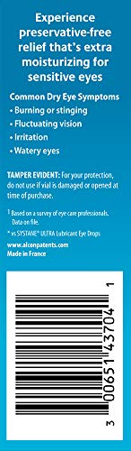 Alcon Hydration Preservative-Free Lubricant Eye Drops – 0.7 mL, 30 Count