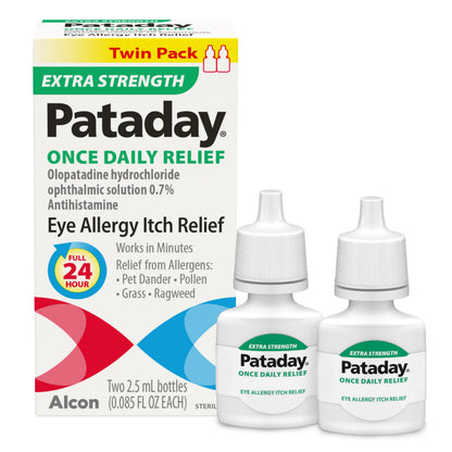 Pataday Once Daily Relief Extra Strength 2.5ml (2 Count) | Alcon Eye Allergy Relief