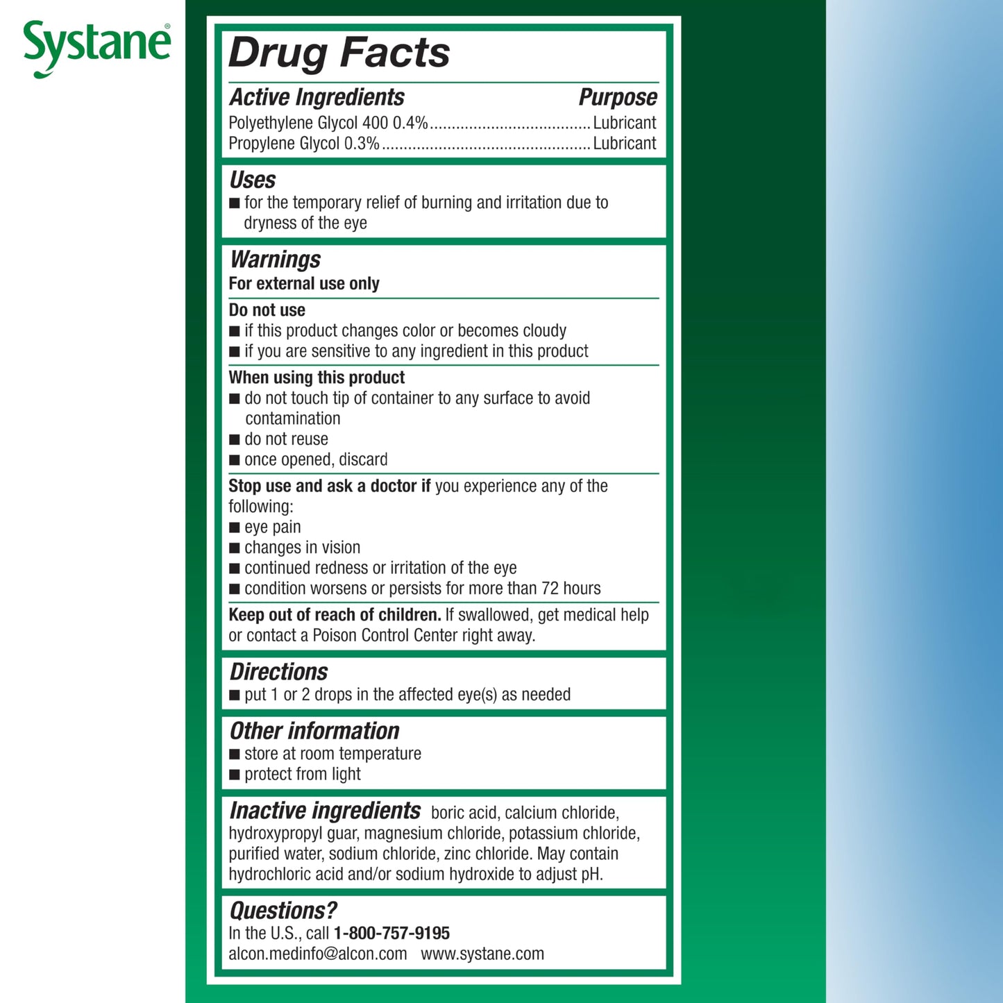 Systane Long Lasting Lubricant Eye Drops – 0.5 Fl Oz | Alcon