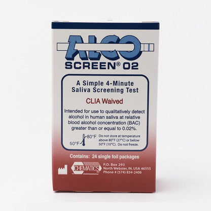AlcoScreen Saliva Alcohol Screen Test (Pack of 24) – Rapid Detection