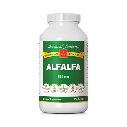 Bernard Jensen's Alfalfa Leaf Tablets 625mg – 500 Tablets