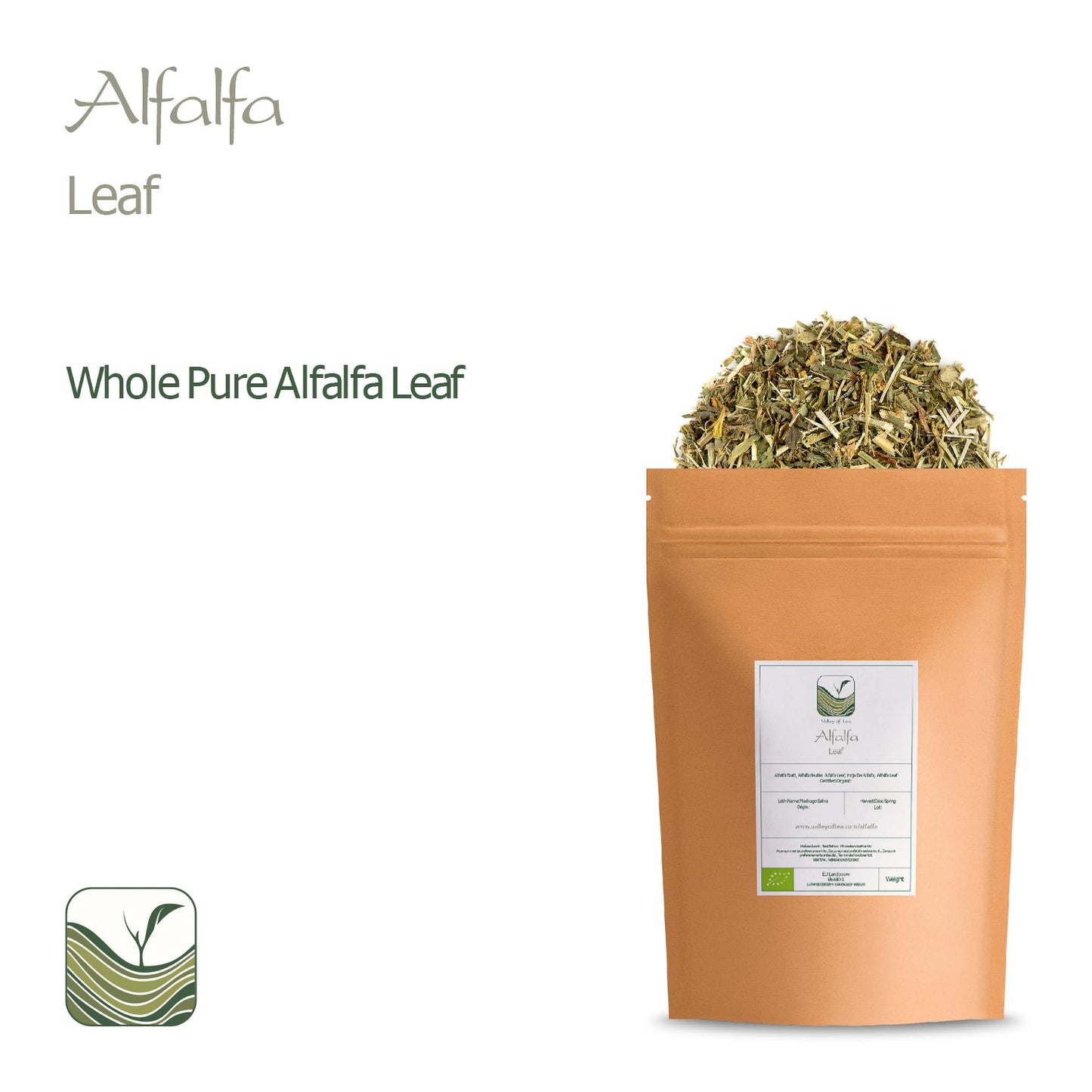 Alfalfa Herb Organic Medicago Sativa – Loose Leaf Lucerne 100g