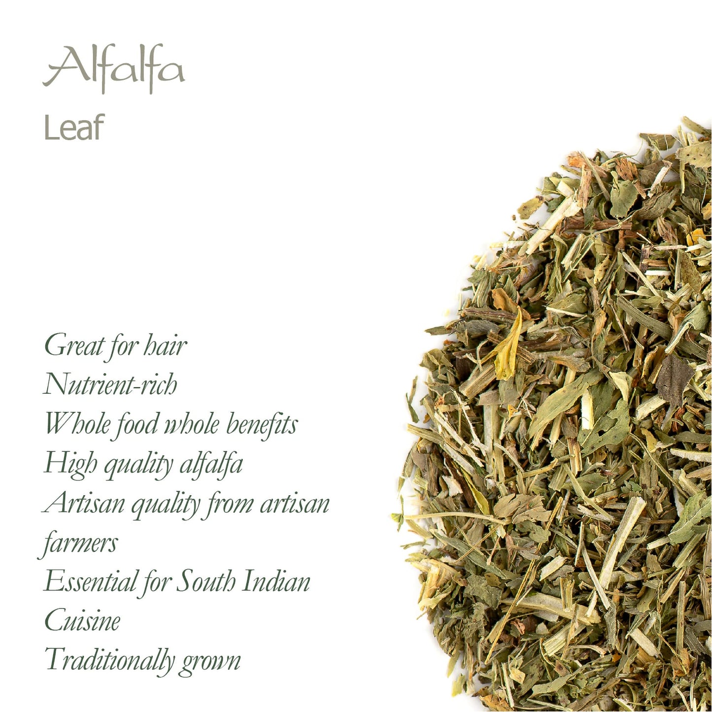 Alfalfa Herb Organic Medicago Sativa – Loose Leaf Lucerne 100g