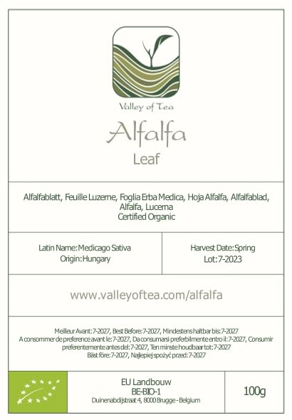 Alfalfa Herb Organic Medicago Sativa – Loose Leaf Lucerne 100g