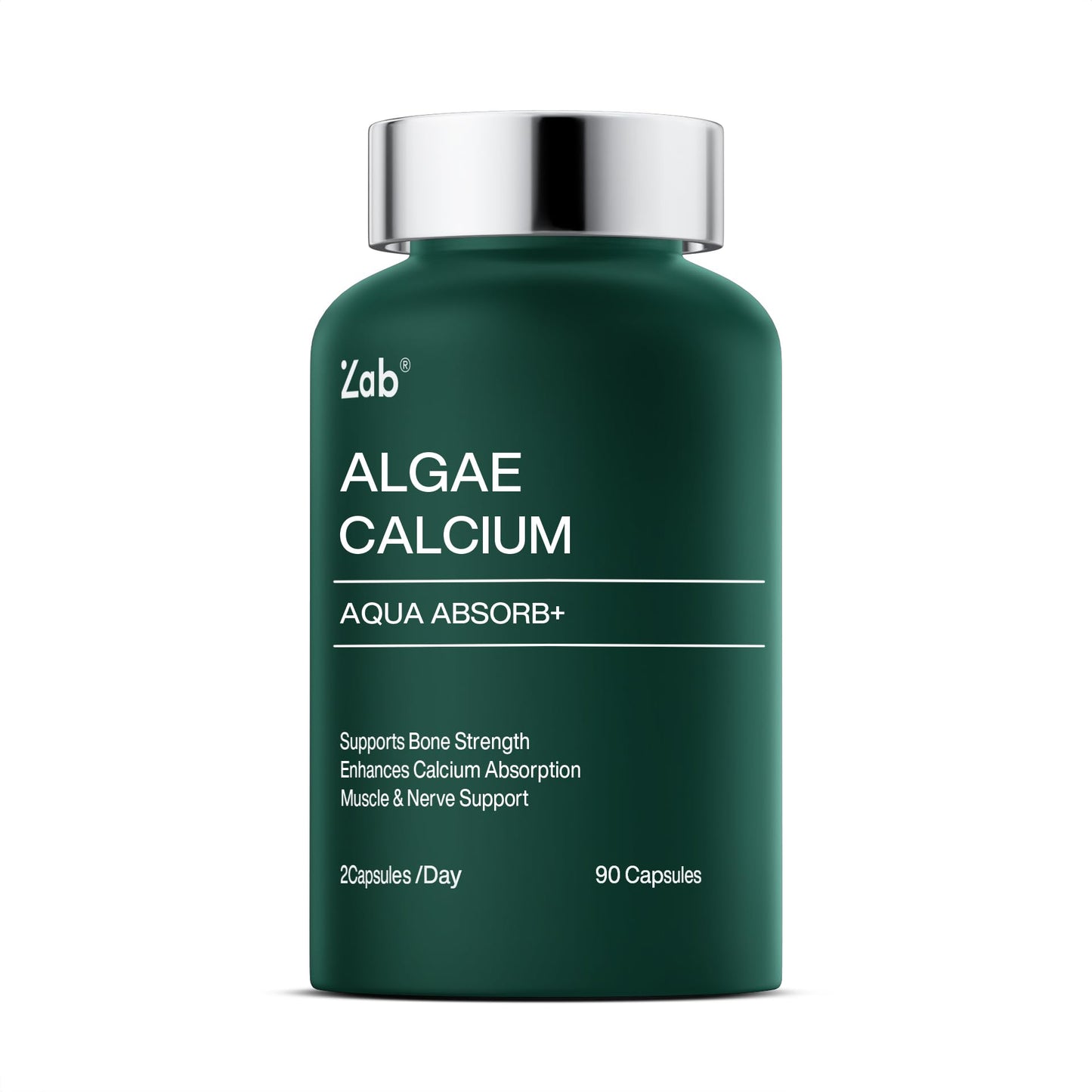 Algae Calcium with Vitamin D3 & K2 MK-7 – Magnesium-Calcium Complex, 90 Capsules