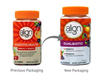 Align Digestive Health Prebiotic + Probiotic Gummies Fruit Flavored - 50 ct