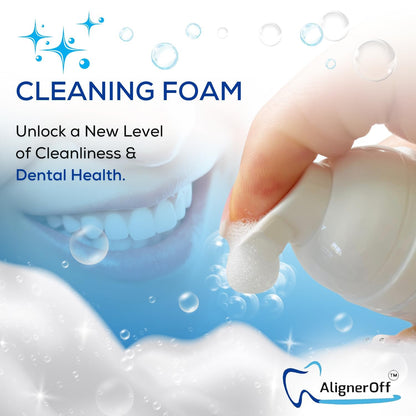 AlignerOff White Foam Retainer Cleaner – Whitening Formula 50ml