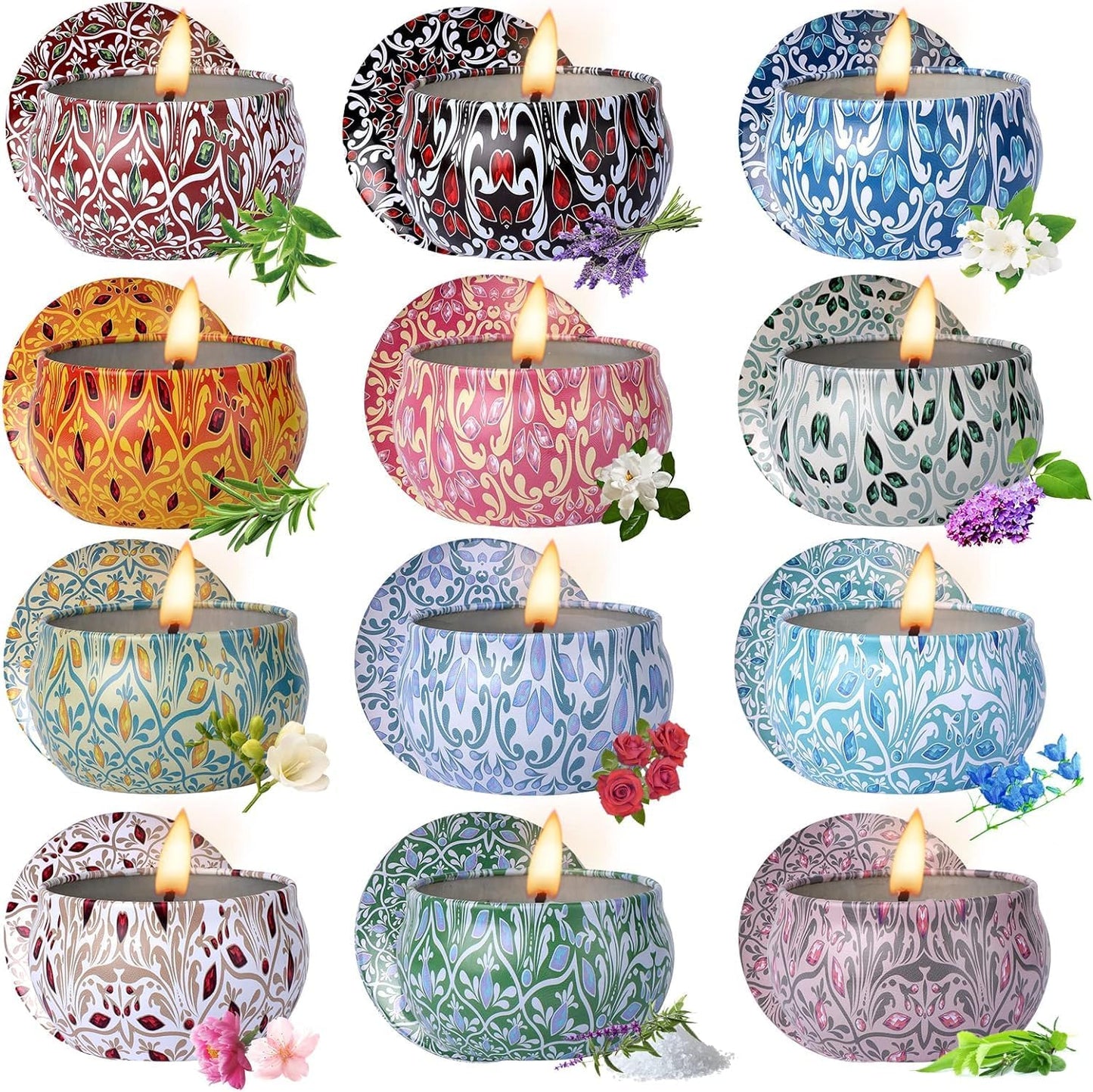 Alikiai Scented Candles for Women – 12 Pack Soy Wax Gift Set