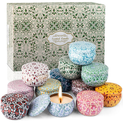 Alikiai Scented Candles for Women – 12 Pack Soy Wax Gift Set