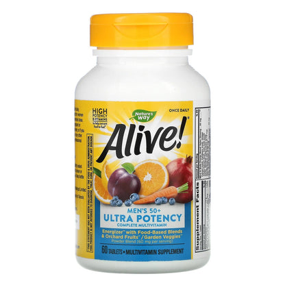 Alive! Once Daily Men's 50+ Ultra Potency Multivitamin – 60 Tablets | Nature's Way
