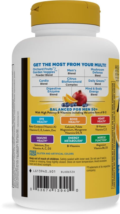 Alive! Once Daily Men's 50+ Ultra Potency Multivitamin – 60 Tablets | Nature's Way