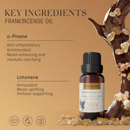 Alizé Aromatherapy Frankincense Essential Oil – 100% Pure & Natural, 10ml (0.33 fl oz)