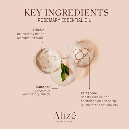 Alizé Aromatherapy Rosemary Essential Oil – USDA Organic, 10ml