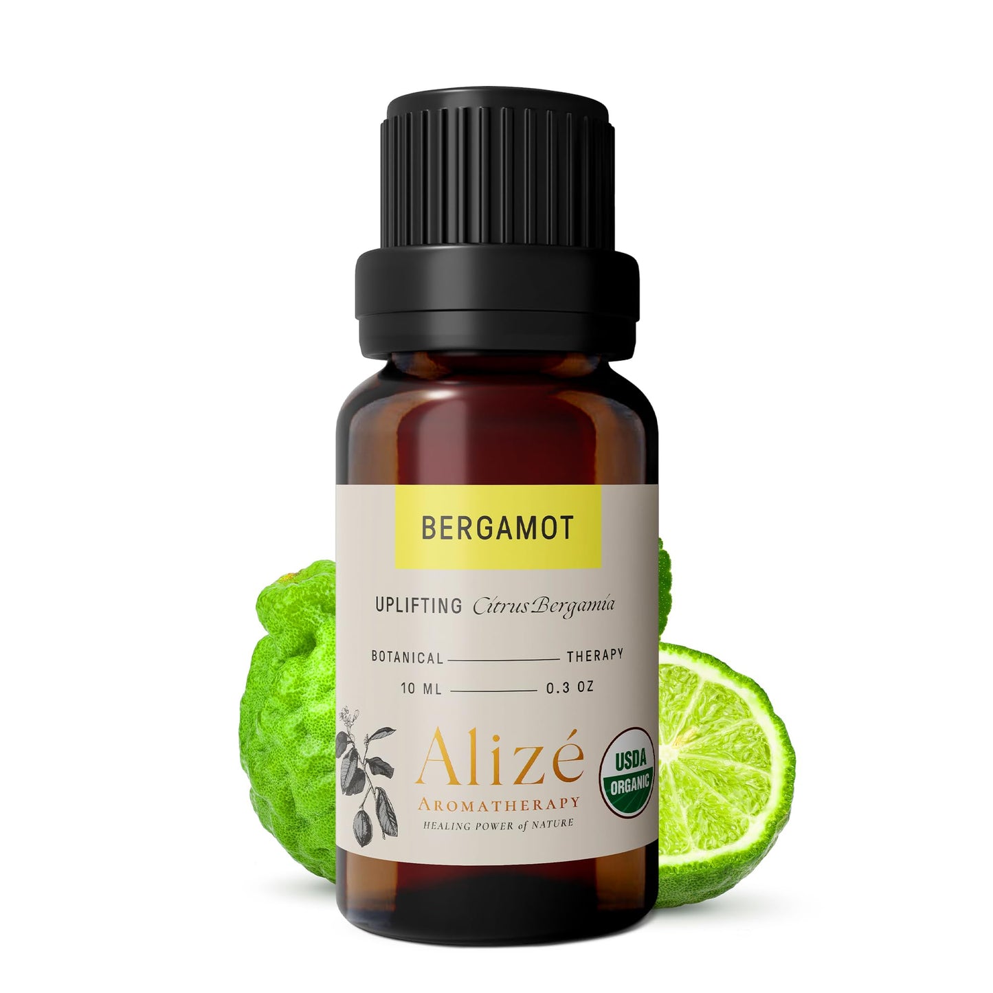 Alizé Bergamot Essential Oil – USDA Organic, 100% Pure & Natural, 10ml