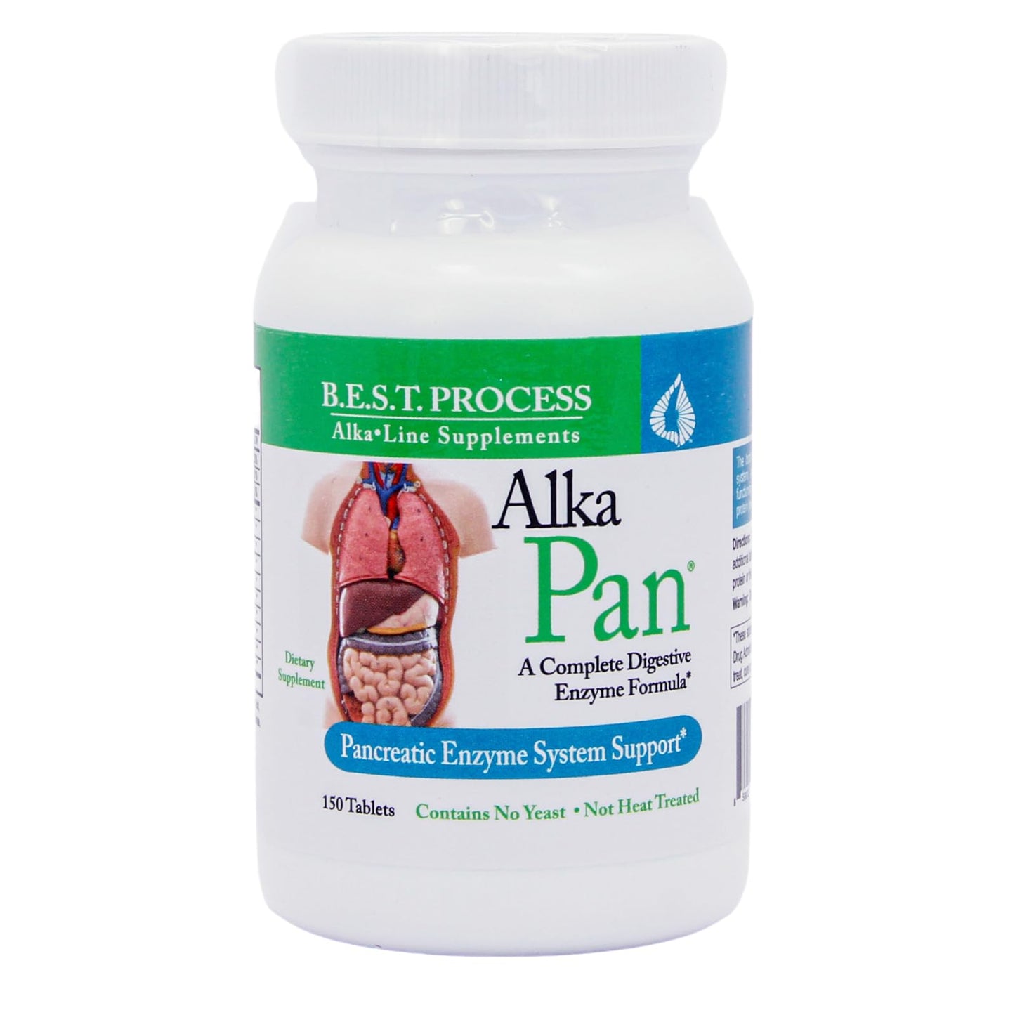 Morter HealthSystem Alka•Pan Best Process Alkaline – Natural Digestive Supplement with Pancreatic Enzymes