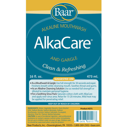 AlkaCare Mouthwash & Gargle, 16 Oz – Alkalizing, Gentle, Low Alcohol