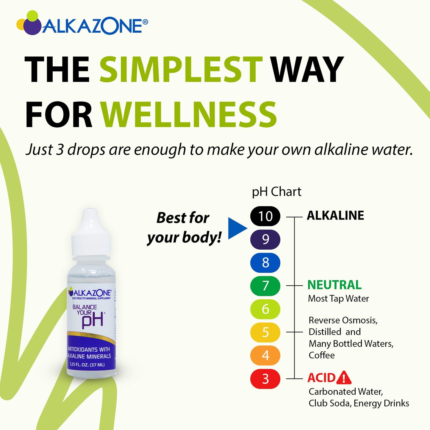 Alkazone Balance Your pH Drops – Antioxidant Alkaline Mineral, 1.25 oz (Yields 10 Gal)