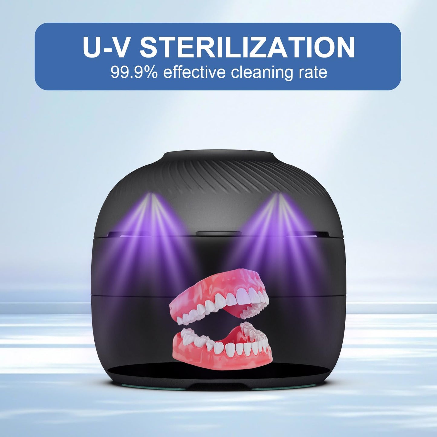 All-in-One Denture & Retainer Case – Soaking, Sanitizing & Freshening