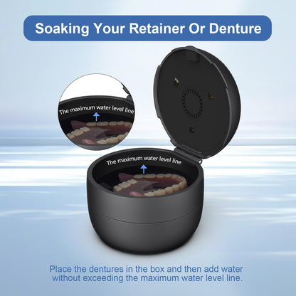 All-in-One Denture & Retainer Case – Soaking, Sanitizing & Freshening