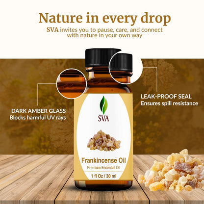 SVA Frankincense Essential Oil - 1 oz - 100% Natural Boswellia Carterii