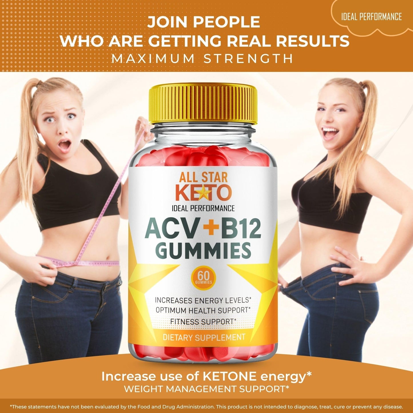 All Star Keto Gummies – Maximum Strength Keto+ACV Gummy (2 Pack)