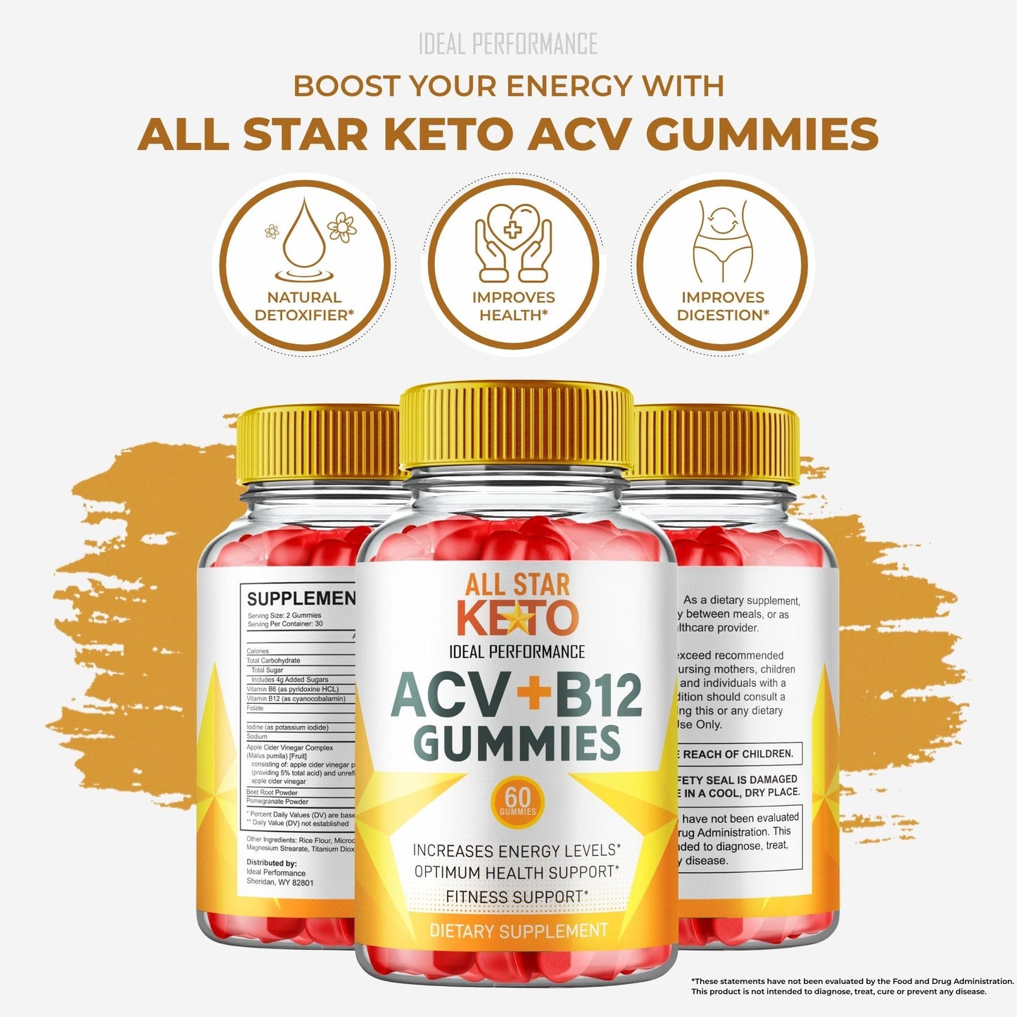 All Star Keto Gummies – Maximum Strength Keto+ACV Gummy (2 Pack)