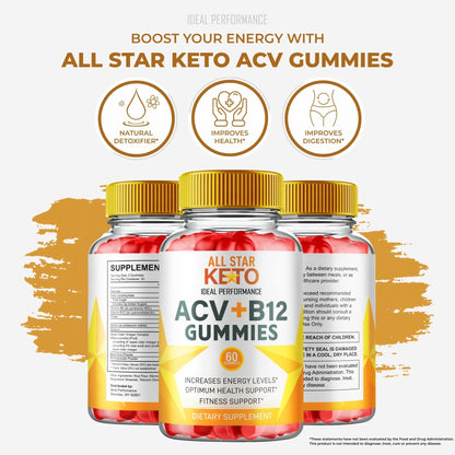 All Star Keto Gummies – Maximum Strength Keto+ACV Gummy (2 Pack)