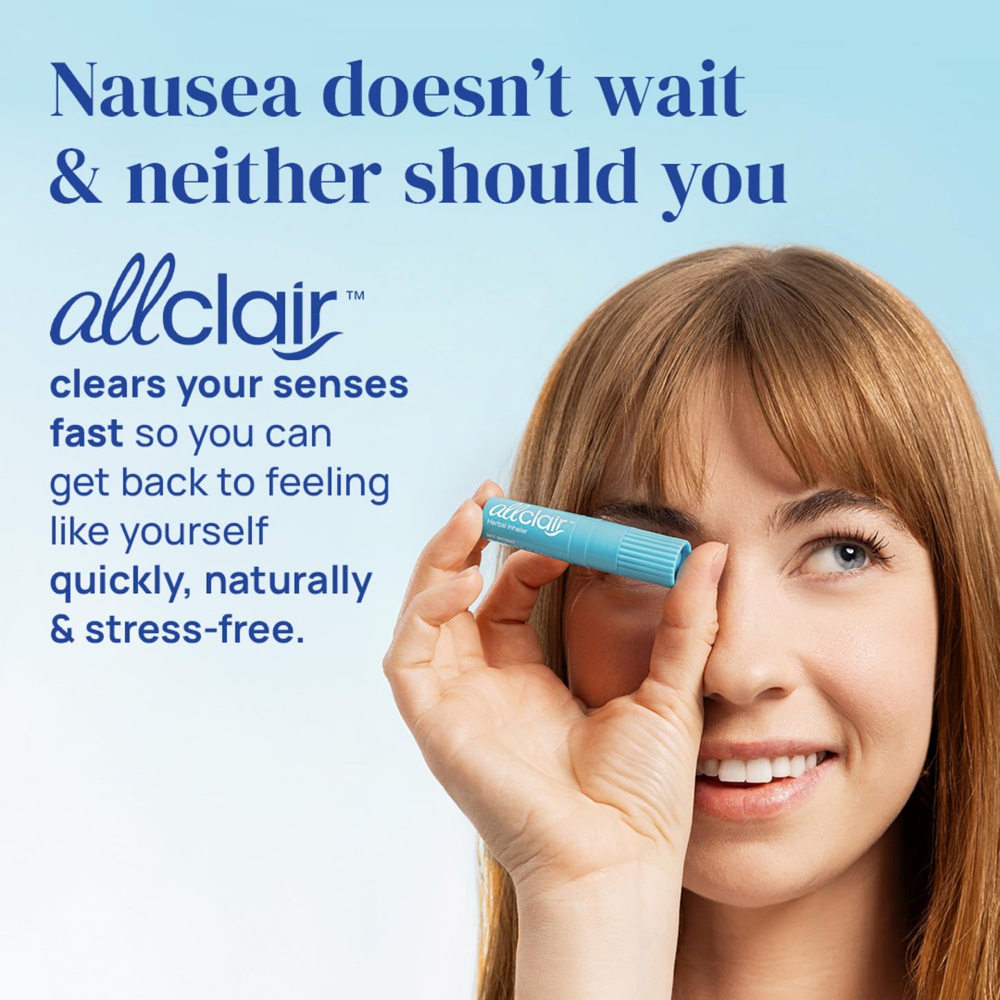 Allclair Nausea Relief Inhaler - Natural, Drug-Free, Non-Drowsy, Portable (Pack of 2)