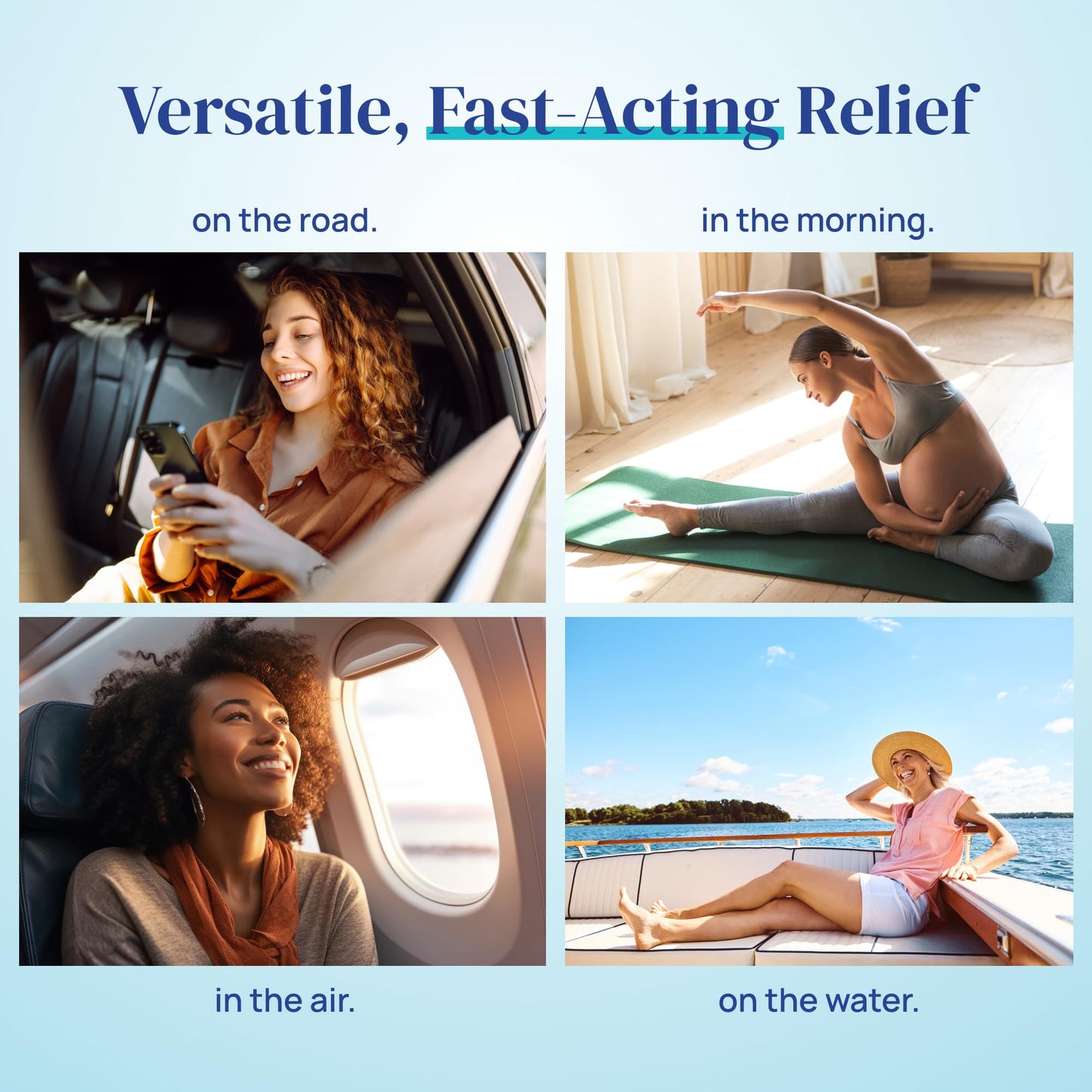 Allclair Nausea Relief Inhaler (Pack of 4) — Fast, Drug-Free & Portable