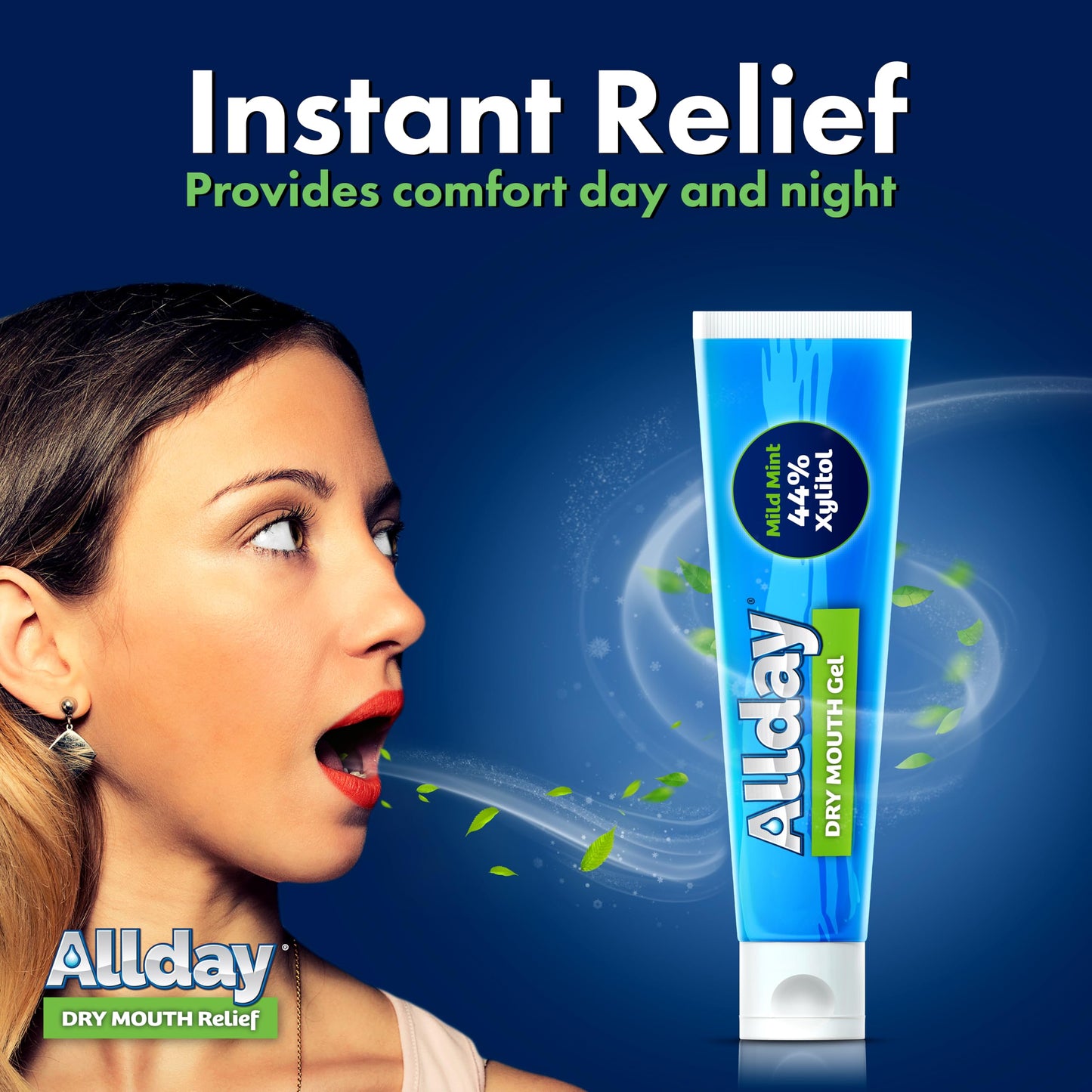 Allday Dry Mouth Gel – Max Strength Xylitol, Non-Acidic, 2 Tubes