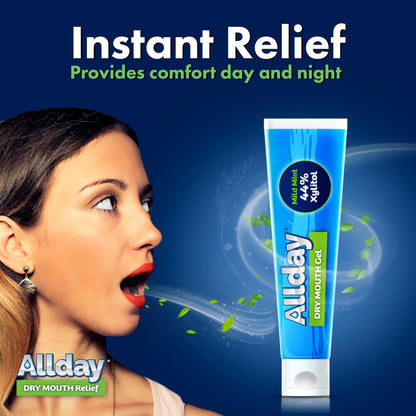 Allday Dry Mouth Gel – Max Strength Xylitol, Non-Acidic, 2 Tubes