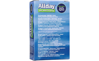 Allday Dry Mouth Spray - Maximum Strength Xylitol, Fast Acting, Non-Acidic (Pack of 2)