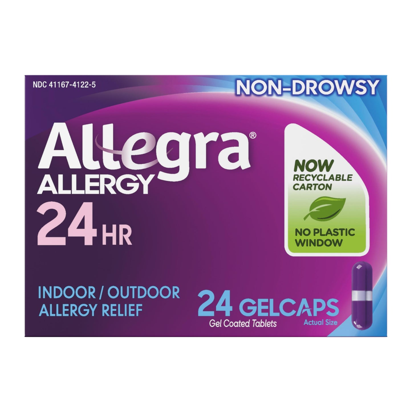 Allegra Adult 24-Hour Allergy Relief Gelcaps — Non-Drowsy 180 mg Fexofenadine HCl