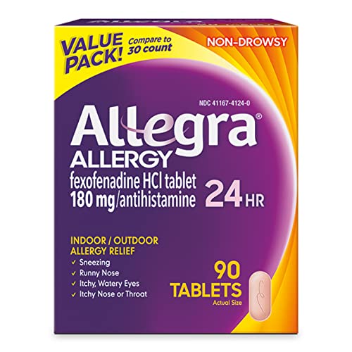Allegra Adult 24-Hour Allergy Tablets 180 mg — 90 Count (Non-Drowsy)