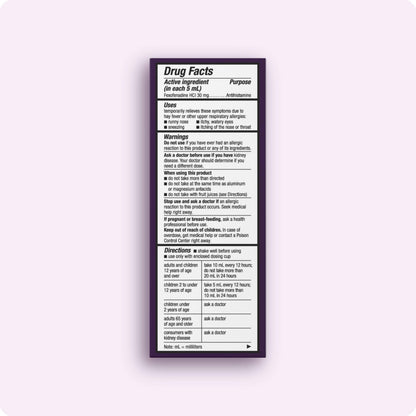 Allegra Children's 12-Hour Allergy Relief Liquid Berry 4 oz | Non-Drowsy