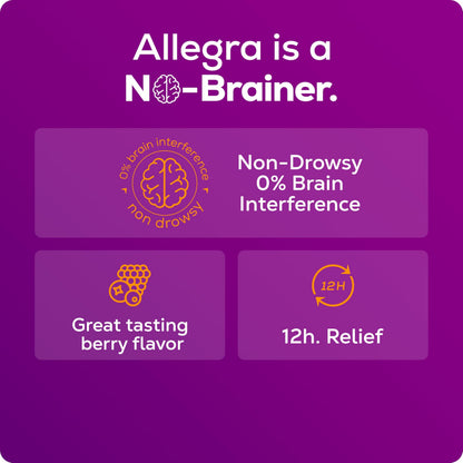 Allegra Children's 12-Hour Allergy Relief Liquid Berry 4 oz | Non-Drowsy