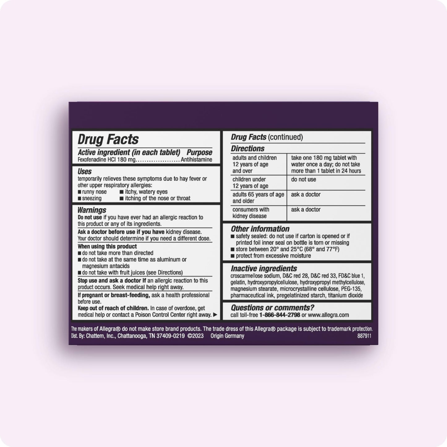 Allegra Adult 24-Hour Allergy Relief Gelcaps — Non-Drowsy 180 mg Fexofenadine HCI (60-Count)