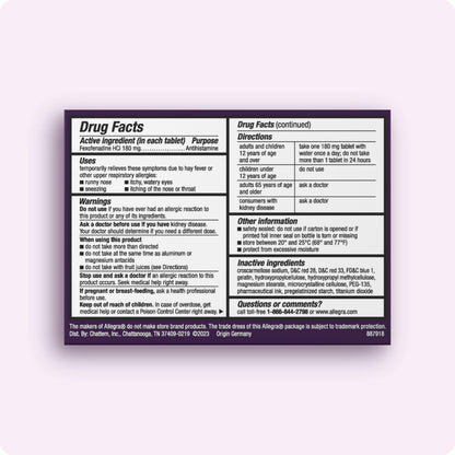 Allegra Adult 24-Hour Allergy Relief Gelcaps — Non-Drowsy 180 mg Fexofenadine HCl