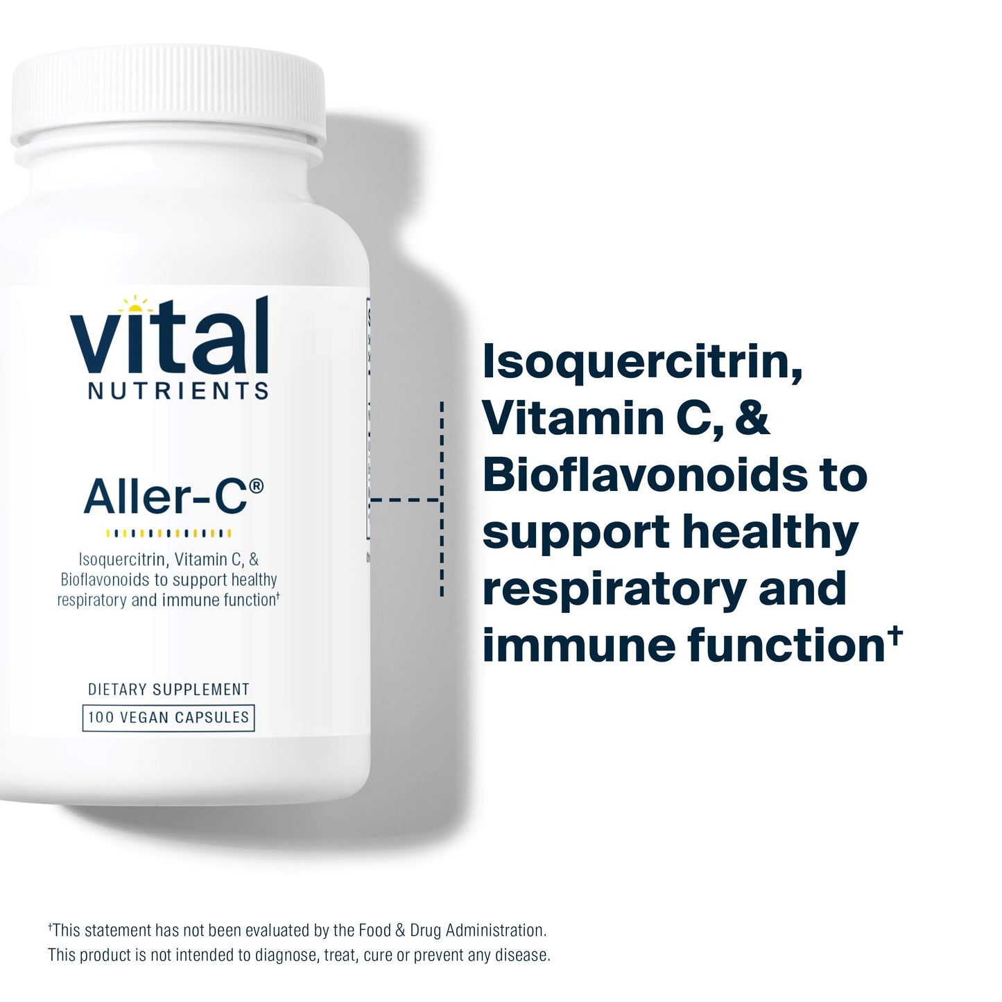 Vital Nutrients Aller-C – Vegan Respiratory & Sinus Support (100 Capsules)
