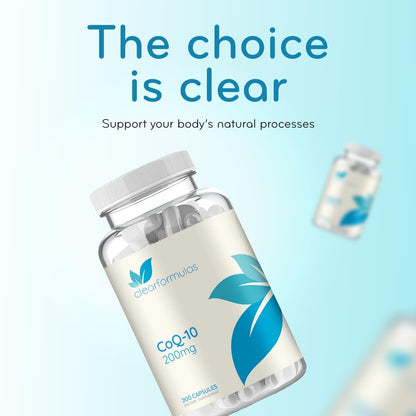 Quick Absorption CoQ10 200mg - Coenzyme Q10 200mg Potent Antioxidant for Heart Energy and Aging Support - High Stability CoQ10 Ubiquinone Capsules - Made in a cGMP US Lab (200 Servings)