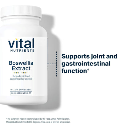 Vital Nutrients Boswellia Extract 400mg | Boswellia Capsules for Joint, Immune & Digestive Health | Gluten Free, Non-GMO | 90 Capsules