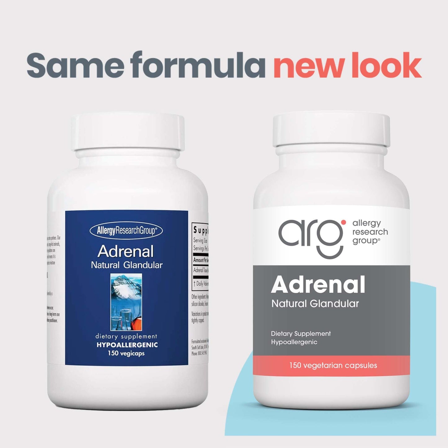 Allergy Research Group Adrenal Support - Adrenal Glandular Supplement for Men & Women (150 Count)