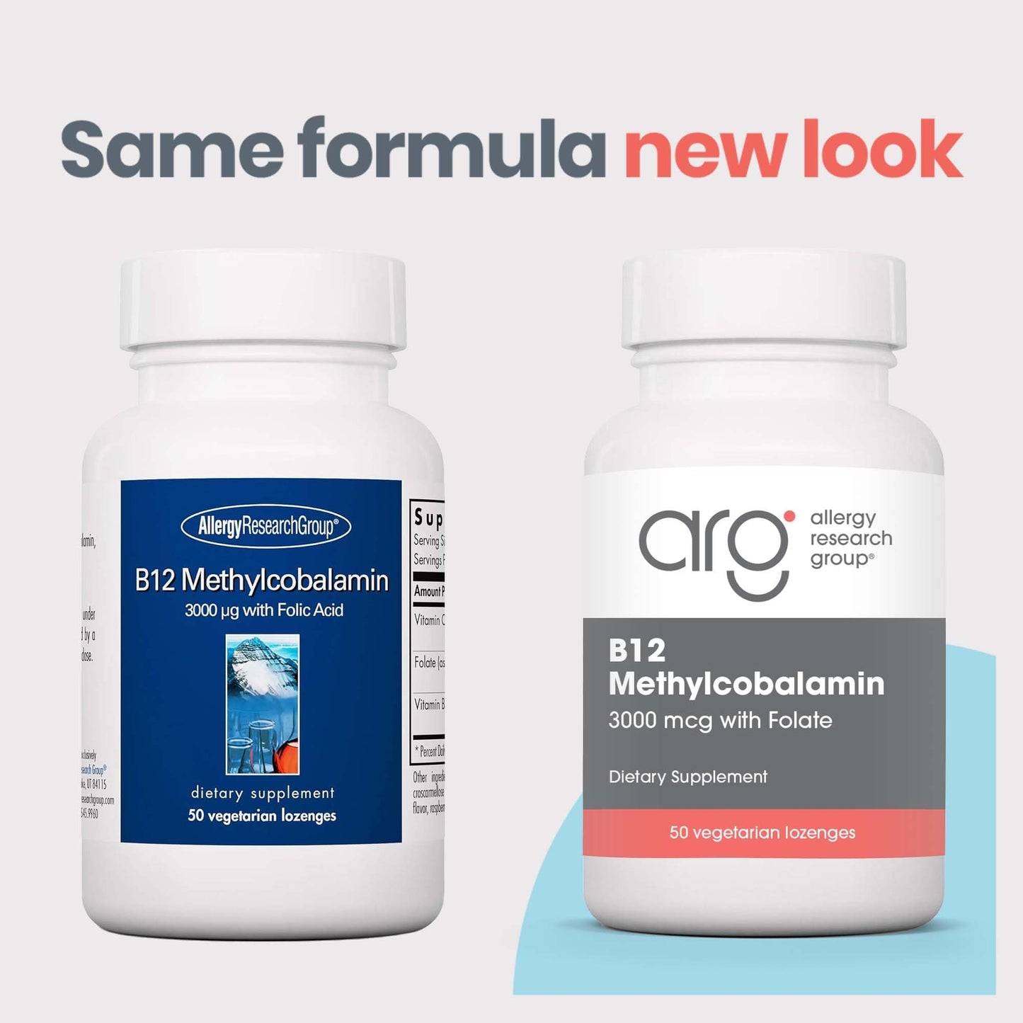 Allergy Research Group B12 Methylcobalamin – Vitamin B12 with Folate, 50 Lozenges