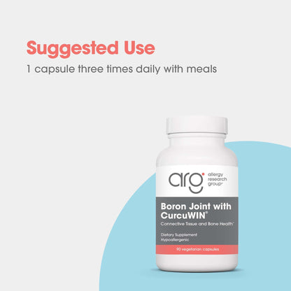 Allergy Research Group Boron Joint with CurcuWIN – 6mg Boron Complex for Bone & Joint Support (90 Vegetarian Capsules)
