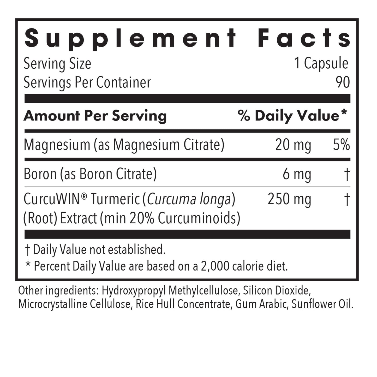 Allergy Research Group Boron Joint with CurcuWIN – 6mg Boron Complex for Bone & Joint Support (90 Vegetarian Capsules)