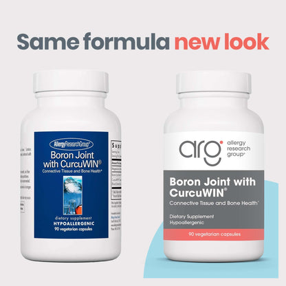 Allergy Research Group Boron Joint with CurcuWIN – 6mg Boron Complex for Bone & Joint Support (90 Vegetarian Capsules)
