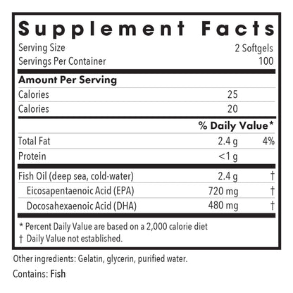 Allergy Research Group Super EPA Omega-3 Fish Oil Softgels 200 Count