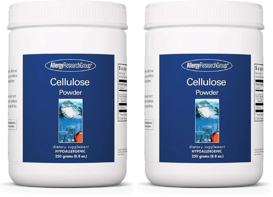 Allergy Research Group Cellulose Powder - Microcrystalline Cellulose, 2000mg Insoluble Fiber - 8.8 oz (Pack of 2) BritishVita | Premium UK Vitamins & Wellness Supplements