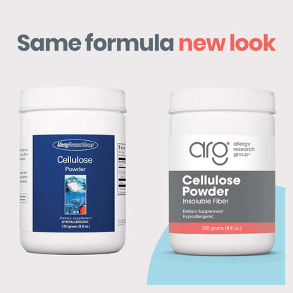 Allergy Research Group Cellulose Powder - Microcrystalline Cellulose, 2000mg Insoluble Fiber - 8.8 oz (Pack of 2)