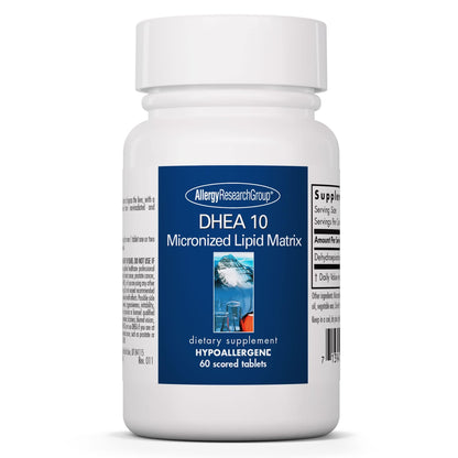 Allergy Research Group DHEA 10mg Micronized – Metabolism Support, Soy-Free, Vegan, Scored Tablets – 60 Count